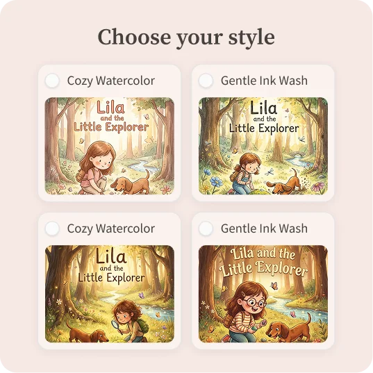 Four different illustration style options